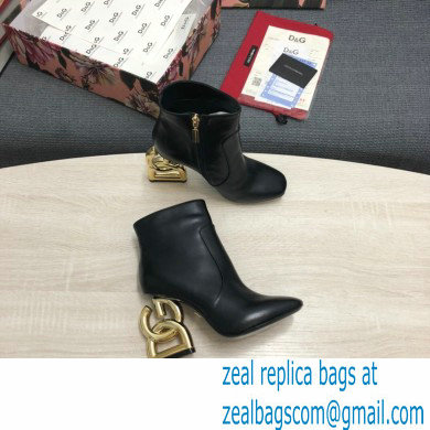 Dolce  &  Gabbana Heel 10.5cm ankle boots with DG Pop heel Black 2022